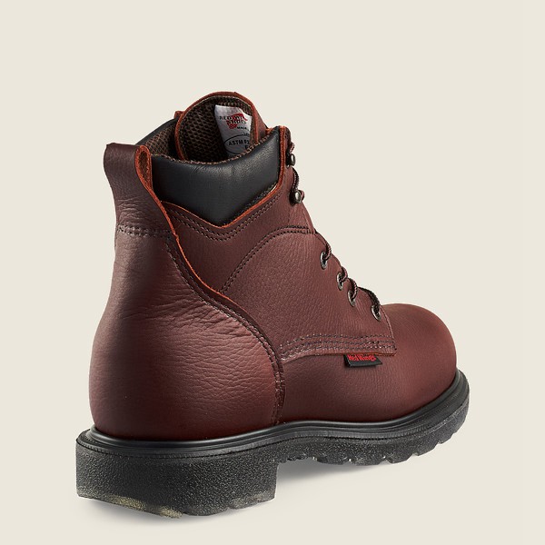 Mens Red Wing Supersole® 2.0 - 6-inch Waterproof Soft Toe - Work Boots Burgundy - FJN546108